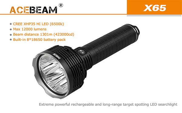 acebeam x65 LED Flashlight