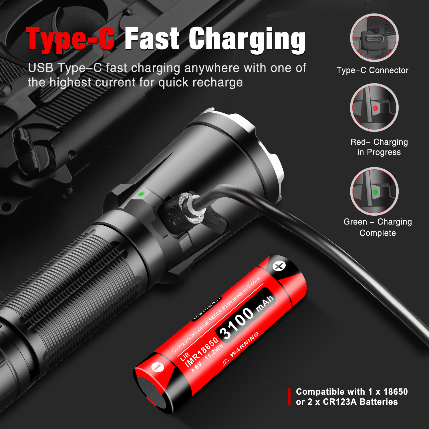 Klarus XT11GT Pro CREE LED 2200 Lumen USB Rechargeable Tactical Flashlight Torch eBay