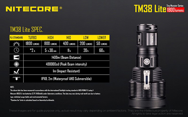 nitecore tm38lite Infrared LED Flashlight